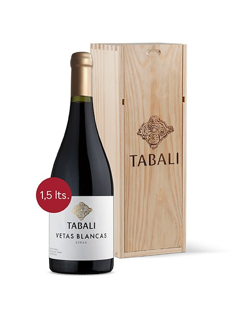 Magnum 1.5 ltr Vetas Blancas Syrah con Caja